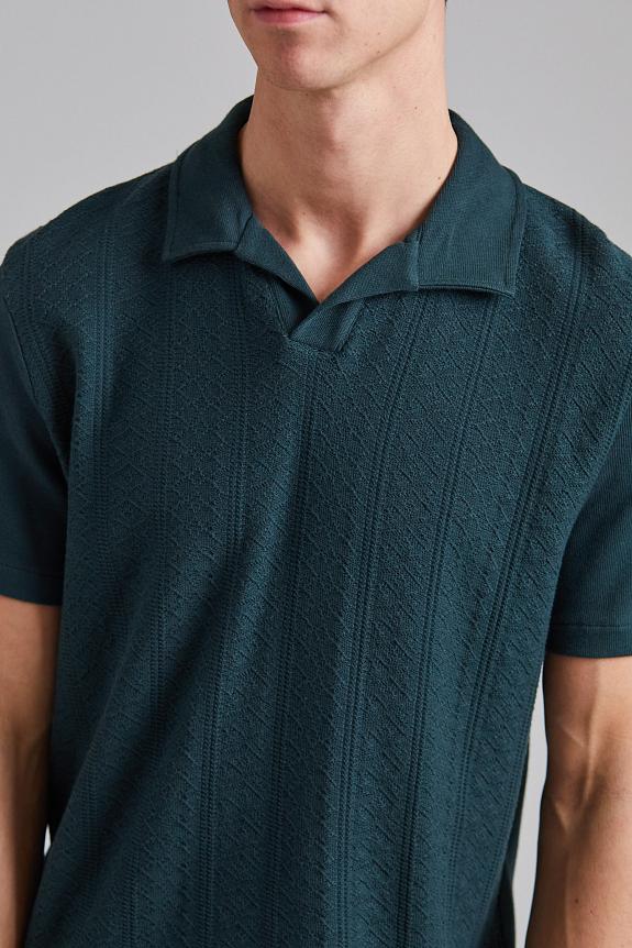 Oscar Jacobson Connor Structured Poloshirt Cinary Green-3
